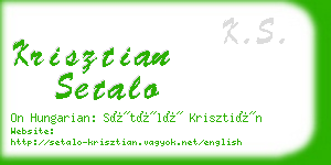 krisztian setalo business card